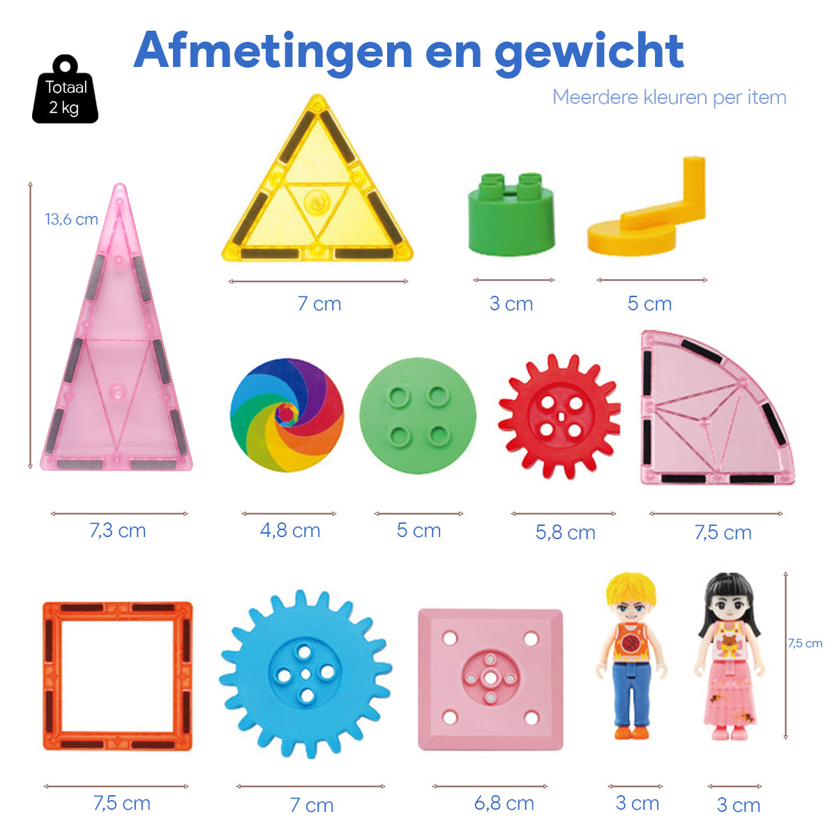 130-delige Magnetische Bouwset voor Kinderen - Educatief & Creatief Speelgoed