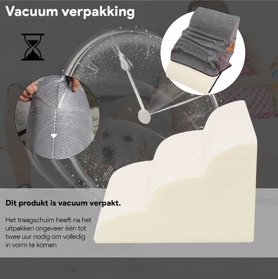 Phooba Deluxe Hondentrap - 30D Foam - Incl Pluizenroller En Antislip - 60 x 40 x 40 cm - Grijs