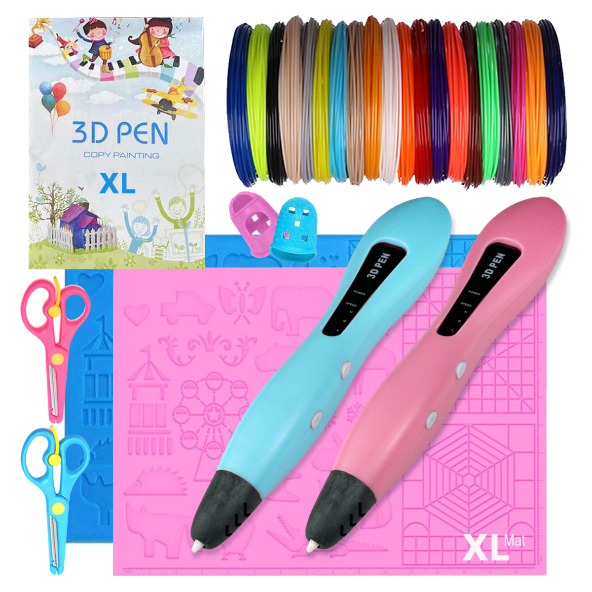 Phooba 3D Pen Set voor Kinderen & Creatievelingen - Complete XL Starterset met 60M Filament