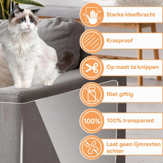 Phooba Anti-Krab Vellen voor Katten - 7-Delige Meubelbescherming Set