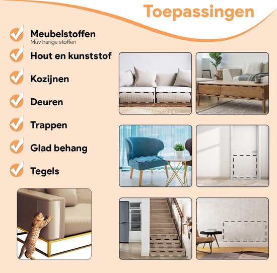 Phooba Anti-Krab Vellen voor Katten - 7-Delige Meubelbescherming Set