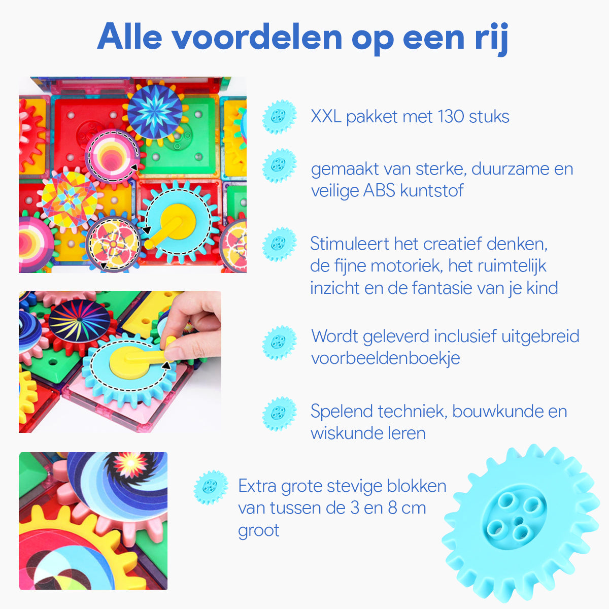 130-delige Magnetische Bouwset voor Kinderen - Educatief & Creatief Speelgoed