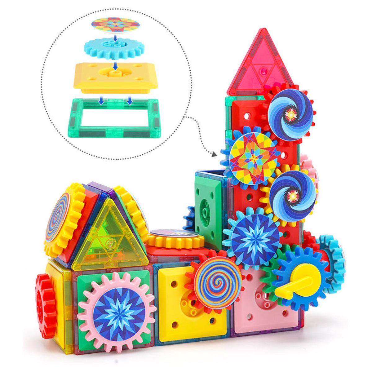 130-delige Magnetische Bouwset voor Kinderen - Educatief & Creatief Speelgoed