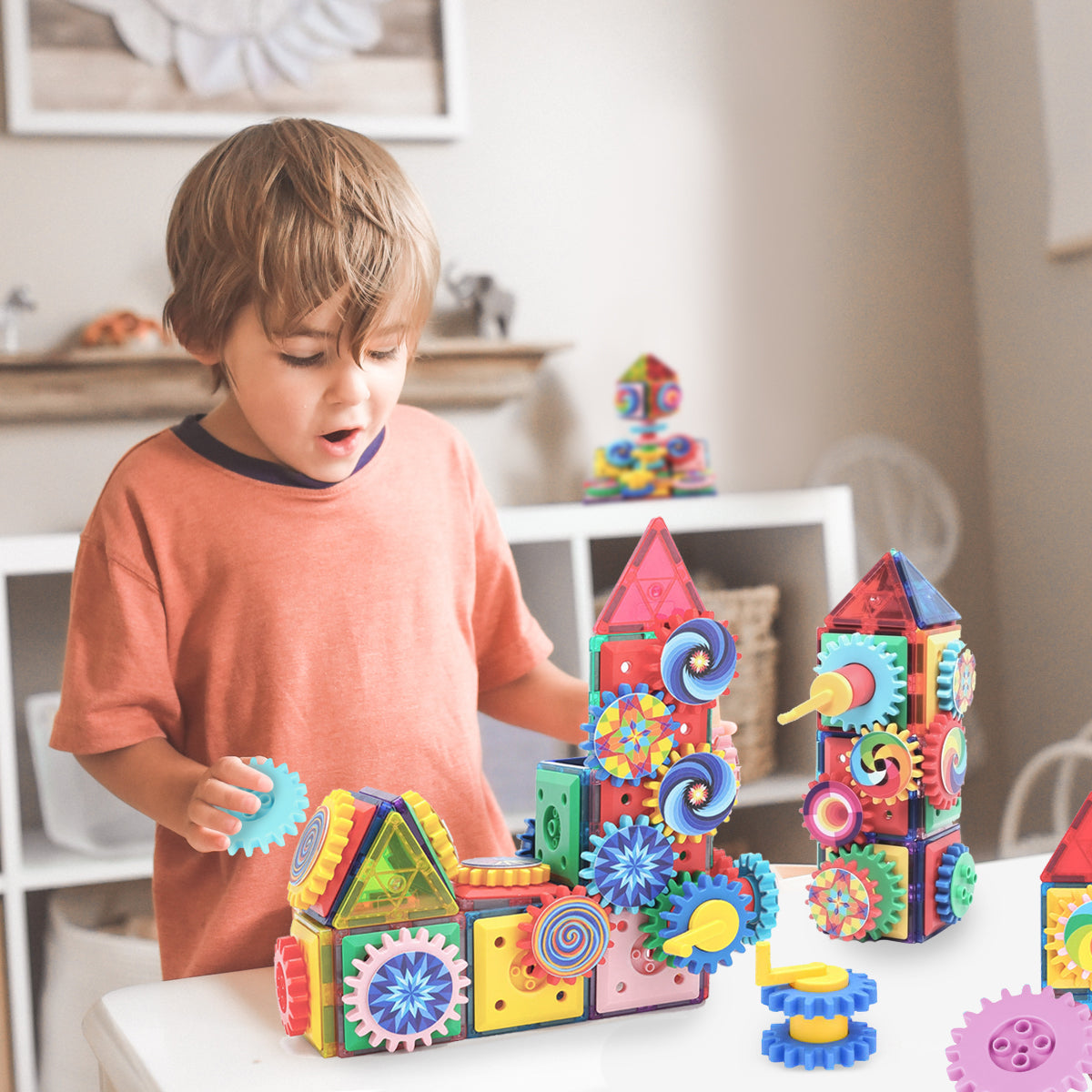 130-delige Magnetische Bouwset voor Kinderen - Educatief & Creatief Speelgoed