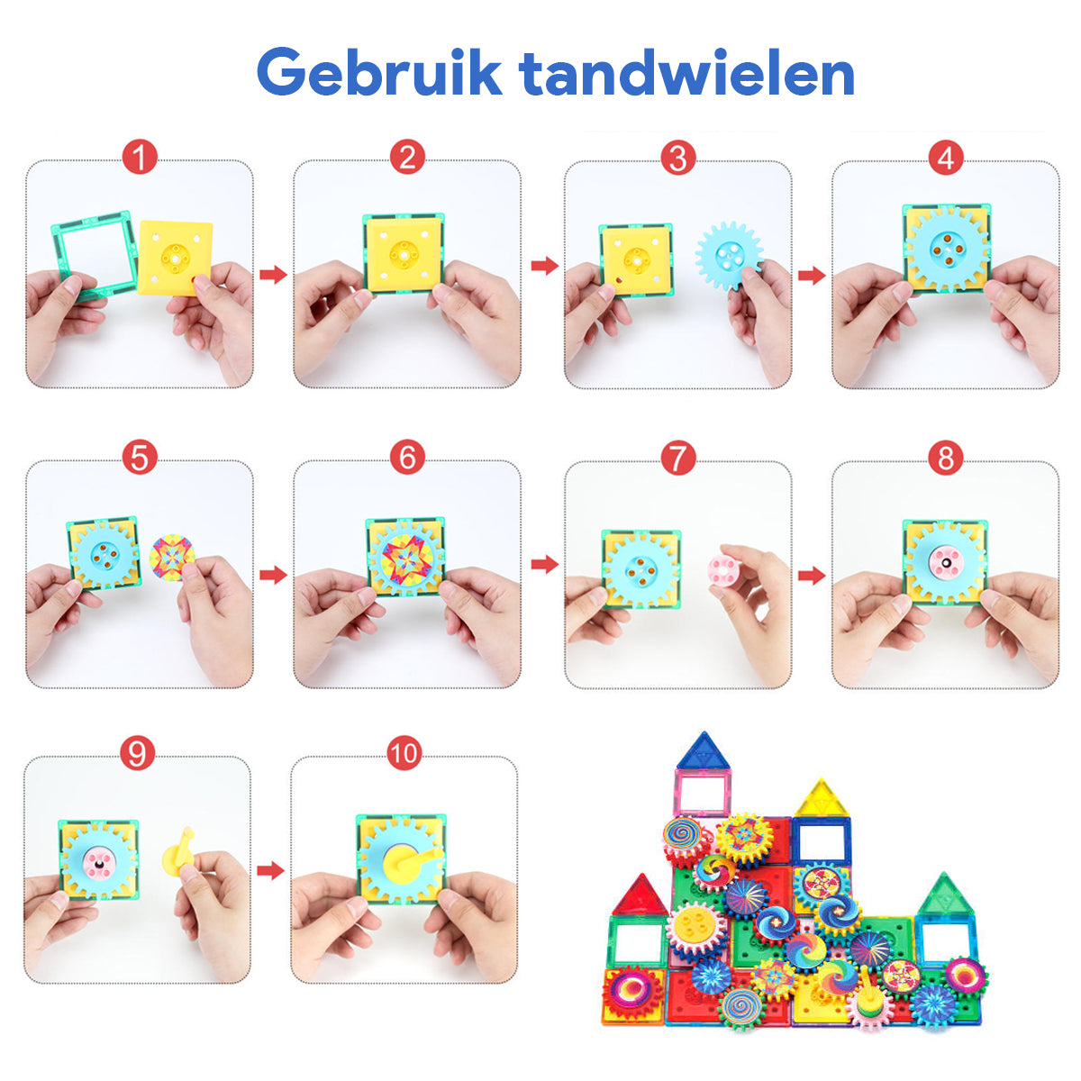 130-delige Magnetische Bouwset voor Kinderen - Educatief & Creatief Speelgoed