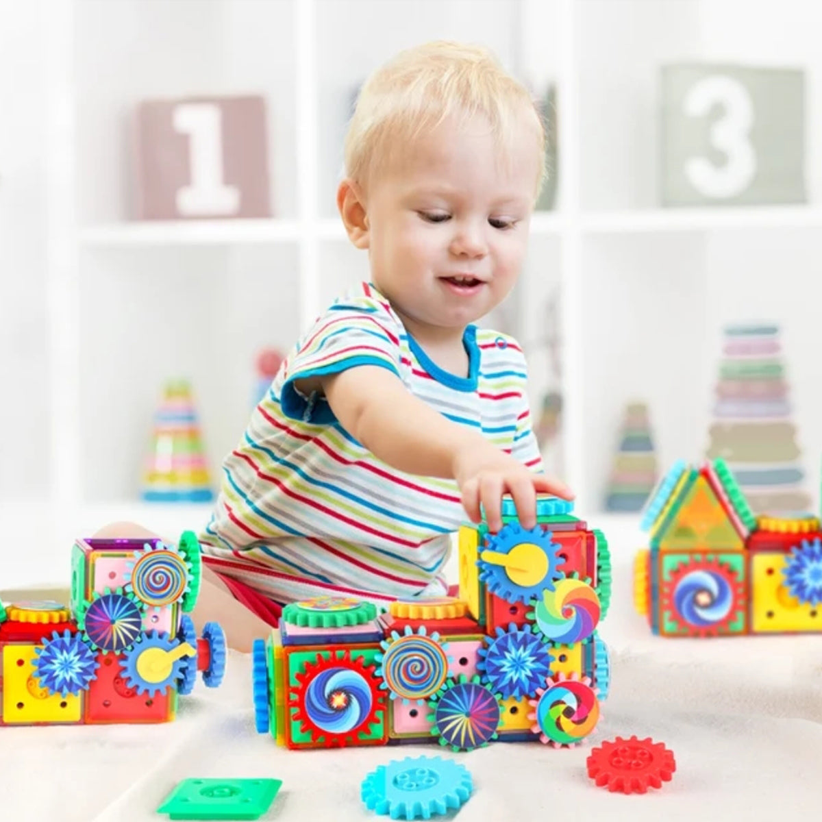 130-delige Magnetische Bouwset voor Kinderen - Educatief & Creatief Speelgoed